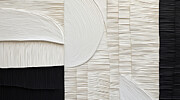 Modern Black and White Textured Artwork  Painting by Lourry Legarde