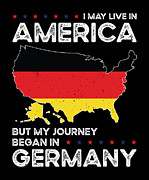 Born German Germany American USA Citizenship #1 Digital Art by Toms Tee Store