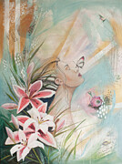 Butterfly Girl #1 Painting by Johanna Virtanen