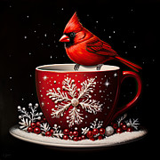 Christmas Hot Chocolate Red Cup Painting by Lourry Legarde