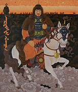 Chinggis Khaan #2 Painting by Solongo Chuluuntsetseg