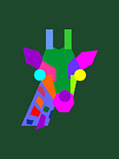 Colorful Giraffe Geometric WPAP Pop Art Style #1 Digital Art by Ahmad Nusyirwan