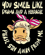 Cow Farming Rancher Agriculture Drama #1 Digital Art by Toms Tee Store
