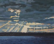 Crepuscular Rays #1 Painting by Phil Chadwick