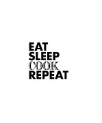 Eat Sleep Cook Repeat #1 Digital Art by Jacob Zelazny