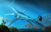 Elasmosaurus #1 Digital Art by Daniel Eskridge