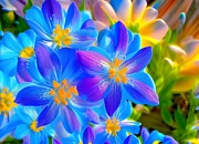 Flower Blues #1 Digital Art by Beverly Read