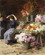 Flower Power  #1 Painting by Victor Gabriel Gilbert