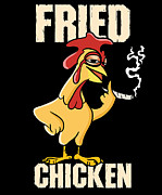 Fried Chicken Drumstick Nuggets Wings Breadcrumbs  #1 Digital Art by Toms Tee Store
