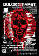 Glitch Poster #1 Drawing by Man_Half-tube