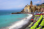 Green Umbrellas of Camogli #1 Photograph by Andrea Whitaker Green Umbrellas of Camogli #1 Photograph by Andrea Whitaker
