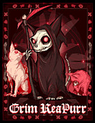 Grim ReaPurr #1 Drawing by Ludwig Van Bacon