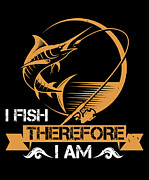 I fish therefore i am #1 Digital Art by Jacob Zelazny