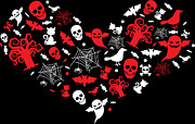 I Love Halloween Horror Monster Heart Gift #1 Digital Art by Mister Tee