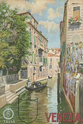 Italy Venice Canal Vintage Travel Poster #1 Painting by Vintage Travel Poster