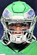 Jalen Hurts Watercolor - Philadelphia Eagles #1 Painting by Michael Pattison