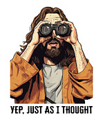Jesus Meme Binoculars Yep Just That I Thought #1 Digital Art by Toms Tee Store