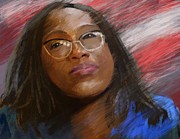 Ketanji Brown Jackson Portrait #1 Painting by Larry Whitler