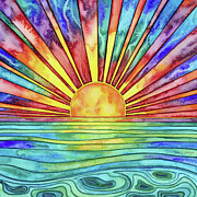 Lagoon Water Painting by Tamara Phillips