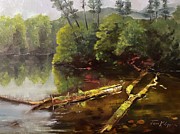 Lake Conasauga with Friends #1 Painting by Jan Dappen