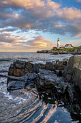 Last Light At Portland Head. #1 Photograph by Jeff Sinon Last Light At Portland Head. #1 Photograph by Jeff Sinon