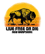 Live Free or Die New Hampshire Hiking #1 Digital Art by Toms Tee Store