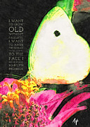 Marilyn Monroe Inspirational Butterfly with Quote in Warhol Color Palette  #1 Painting by AList Art Gallery