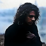 Michael Hutchence #1 Painting by Mark Baranowski