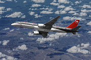 Northwest Airlines Boeing 757 #1 Mixed Media by Erik Simonsen