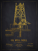 Oil Well Drill Patent #1 Digital Art by Aged Pixel