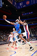 Oklahoma City Thunder v Detroit Pistons #1 Photograph by Chris Schwegler