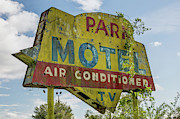 Old Park Motel Sign, Route 1, Jacksonville, Florida #1 Photograph by Dawna Moore Photography