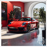 Porsche 75 yr, 4 of 4 #1 Digital Art by Marc Etherington