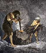 Prehistoric Man, Stone Age Control of Fire #1 Photograph by Science Source
