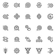 Process icon set #1 Drawing by FingerMedium