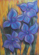 Purple Lilies #1 Painting by Vallee Johnson Purple Lilies #1 Painting by Vallee Johnson