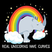 Real Unicorns Have Curves #1 Digital Art by Mister Tee