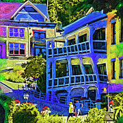 Roche Harbor Street Scene Digital Art by Kirt Tisdale