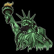 Rotting Statue of Liberty Anti Government #1 Digital Art by Mister Tee