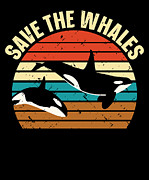 Save The Whales Orca Marine Biologist #1 Digital Art by Toms Tee Store