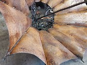 Steampunk Clock Umbrella #1 Sculpture by Wendy Ray