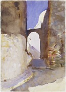 Street, Tangier #3 Painting by John Singer Sargent