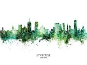 Syracuse New York Skyline #51 #1 Digital Art by Michael Tompsett Syracuse New York Skyline #51 #1 Digital Art by Michael Tompsett