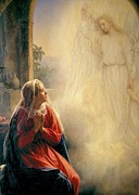 The Annunciation #1 Painting by Carl Bloch