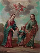 The Return of the Holy Family from Egypt #1 Painting by Nicolas Enriquez