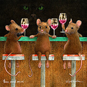 Three Wined Mice #1 Painting by Will Bullas