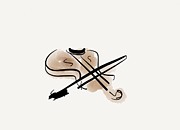 Violin #1 Digital Art by Jerry Fess