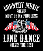 Country Music Line Dance Western Dance #10 Digital Art by Toms Tee Store