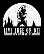 Live Free or Die New Hampshire Hiking #10 Digital Art by Toms Tee Store
