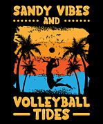 Volleyball Tropical Summer Sport Volleyball Players #10 Digital Art by Toms Tee Store